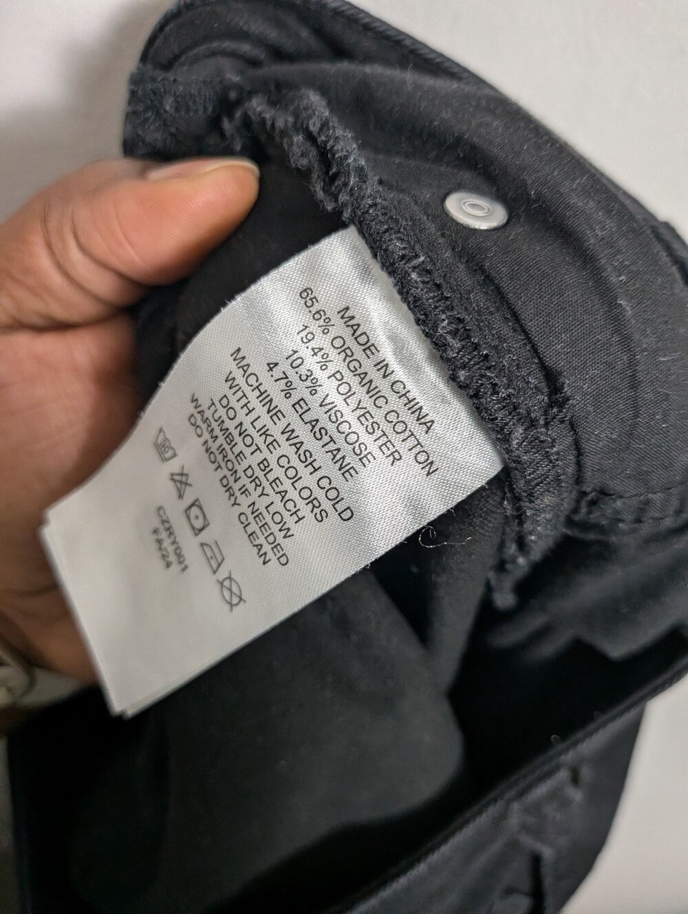 Quince Jeans Stretch Wide Leg Black High Rise Sz 27 Organic Cotton - Picture 5 of 9